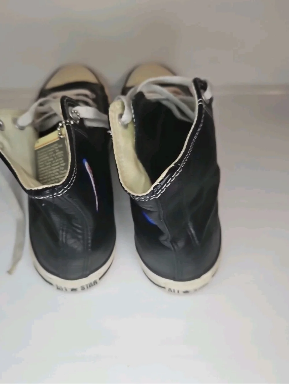 Converse Chuck Taylor Leather All Star Black Size 8.5 Men’s 10,5 Women’s - Picture 4 of 8